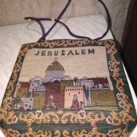 Чанта Йерусалим промазан плат 34х31см, снимка 5 - Чанти - 44719773
