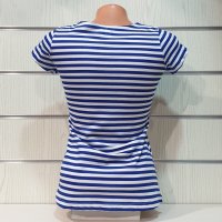 Нова дамска класическа моряшка тениска на райе, снимка 3 - Тениски - 32034792