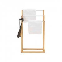 Бамбукова закачалка за кърпи за баня, снимка 2 - Закачалки - 33974332