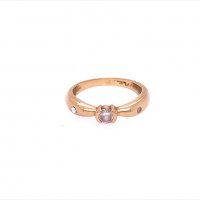Златен дамски пръстен 2,7гр. размер:53 14кр. проба:585 модел:12492-5, снимка 1 - Пръстени - 38720699