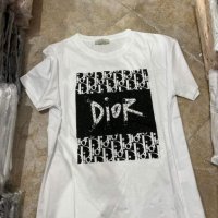 2 цвята дамски тениски Dior, снимка 4 - Тениски - 39867076