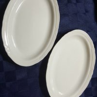 Порцеланови български елипсовидни чинии- 2 броя, снимка 1 - Чинии - 34285110