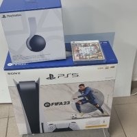 Ново !!! Конзола Sony Playstation 5 Disc Edition + DualSense Wireless Controller + игра FIFA 2023, снимка 1 - PlayStation конзоли - 34694244