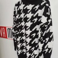 Туника пепит 🖤, снимка 1 - Блузи с дълъг ръкав и пуловери - 39089958