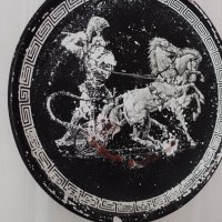 гръцка керамична чиния Гръцка Митология 32 см за окачване на стена, от остров Родос, снимка 3 - Декорация за дома - 39288989