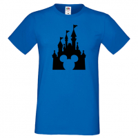 Мъжка тениска Mickey Head Disney Castle Подарък,Изненада,Рожден ден, снимка 2 - Тениски - 36576011