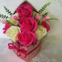 Сърце с девет ароматни сапунени рози, снимка 7 - Подаръци за жени - 37911601