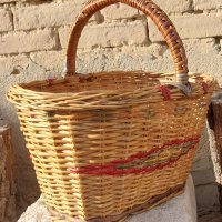 Голяма стара плетена кошница за пикник или село, снимка 6 - Други - 30182642