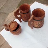 Стари дървени чаши- халба, снимка 7 - Други ценни предмети - 39467542