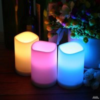 LED свещи с дистанционно управление и сменящи се цветове, снимка 3 - Лед осветление - 44360094