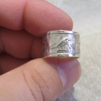 Стар мъжки сребърен пръстен с гравирани египетски  мотиви - уникален модел , снимка 1 - Пръстени - 29453404