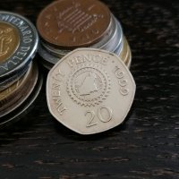 Монета - Остров Гърнси - 20 пенса | 1999г., снимка 1 - Нумизматика и бонистика - 30944682