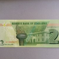 Банкнота - Зимбабве - 2 долара UNC | 2019г., снимка 2 - Нумизматика и бонистика - 39636537