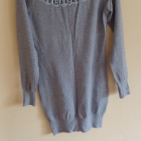 Елегантен,сив блузан с мъниста., снимка 6 - Блузи с дълъг ръкав и пуловери - 44490845
