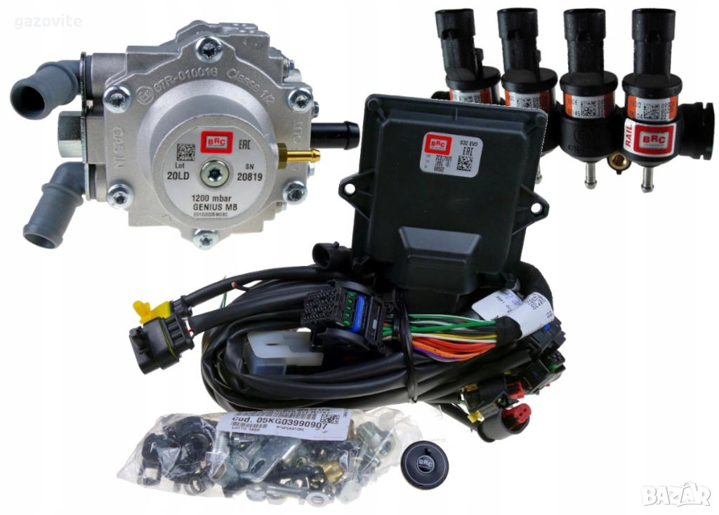Газов инжекцион BRC Sequent 32 OBD преден кит, снимка 1