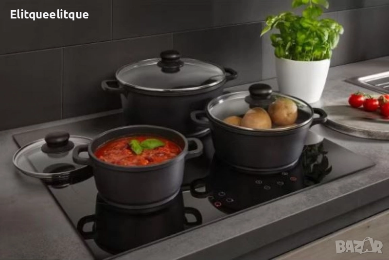 Гранитен комплект касероли Lexical ECO SMART SERIES – 6 части 24/26/30 см, снимка 1