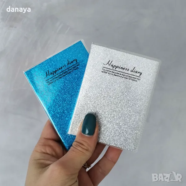 5883 Тефтерче с брокатени корици, 9x7cm, снимка 1