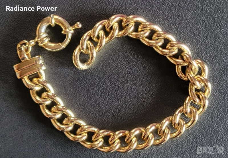 Масивна гривна с 14К златно покритие , снимка 1