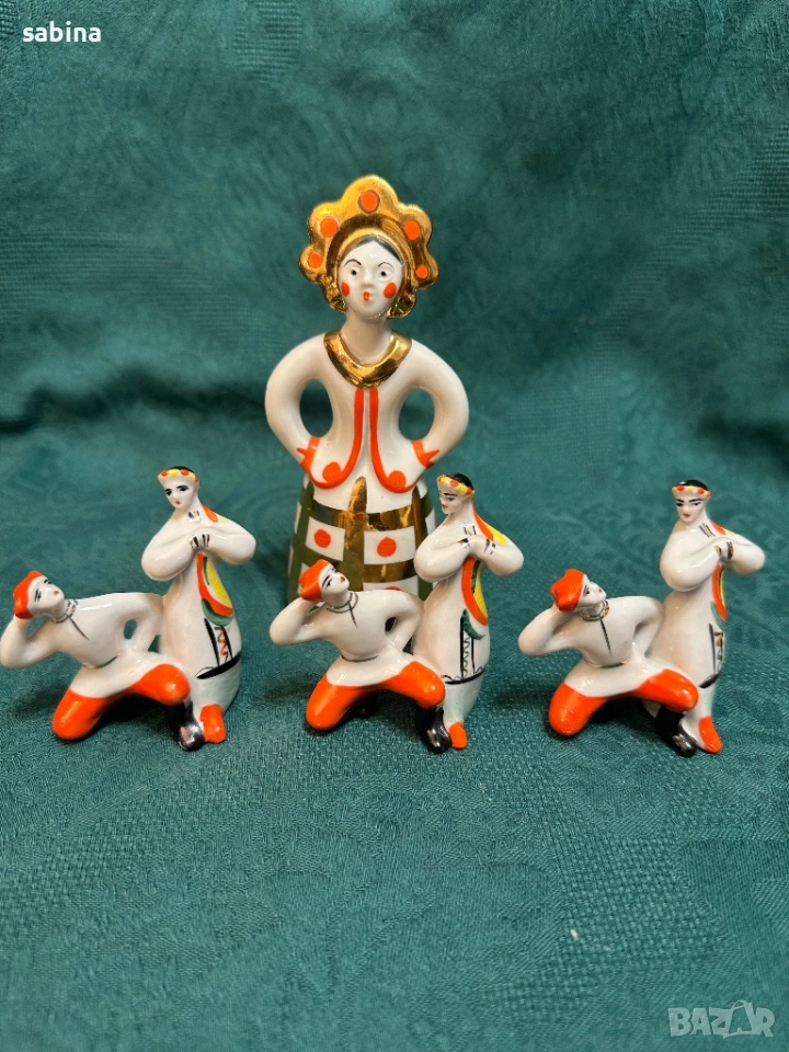 Статуетки Матрьошка-Невеста-Дулево и Танц-гопак на Полонное, СССР, снимка 1