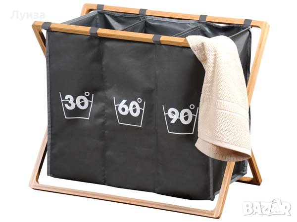 Страхотен голям кош за пране, с разделения по градуси на пране, снимка 1