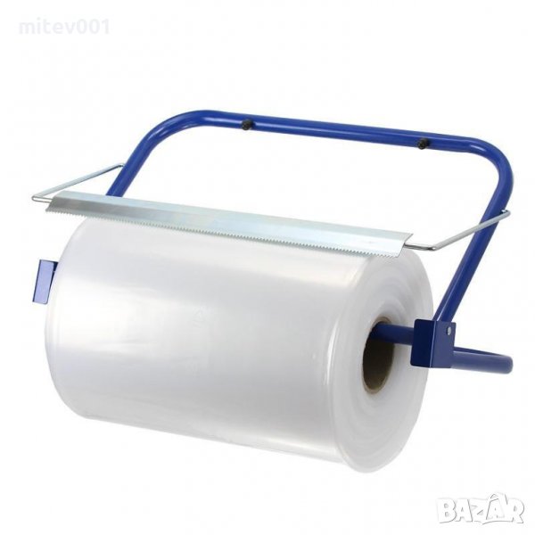  Стенен тръбен държач-резач за фолио/хартия, хром 9420-chrom, снимка 1