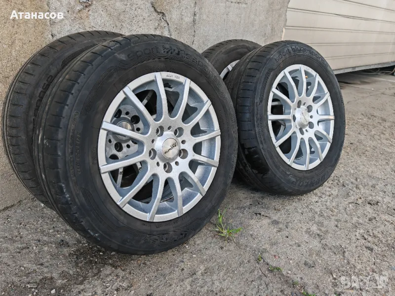 Джанти за Фолцваген Сеат 15" 5Х100 6J ET45 Гуми Dunlop 195/65/15, снимка 1