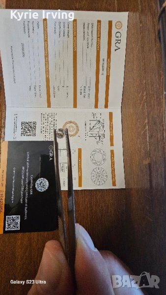 Диамант мойсенит 0.5 карата 5 милиметра със сертификат., снимка 1