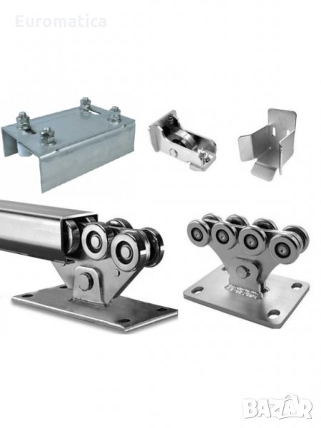Механизъм с допълнителен държач с четири фиксатора за плъзгаща врата до 1000 kg Euromatica, снимка 1