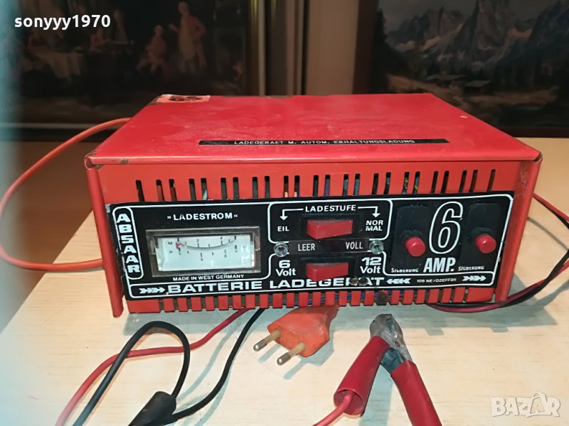 ABSАAR=charger 12/6v made in west germany-6 ампера, снимка 1