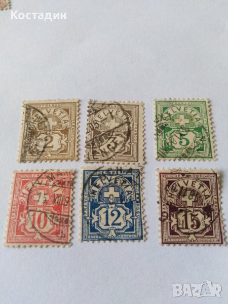 Пощенска марка 6бр-Лот Швейцария, снимка 1