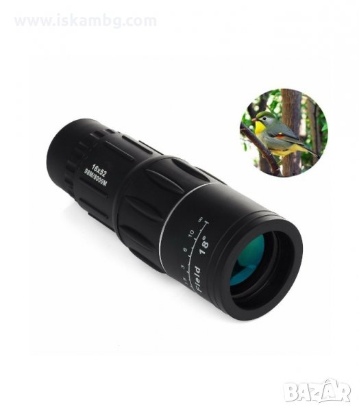 КОМПАКТЕН МОНОКЪЛ С ВОДОУСТОЙЧИВ КОРПУС 16X52 - код 1034, снимка 1