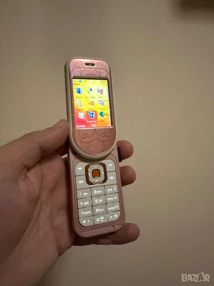 Nokia 7373 Розов цвят Pink Уникален магазински вид на 32ч, снимка 1
