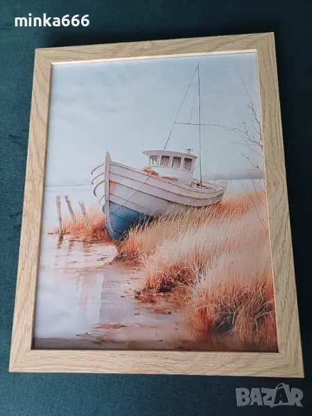 Красива картина с дървена рамка., снимка 1