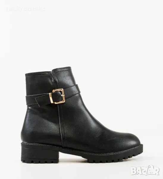 Елегантни дамски боти със златиста катарама без връзки модел: OD8062 black, снимка 1