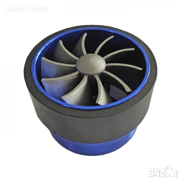 Турбо вентилатор за въздуховод, син, снимка 1