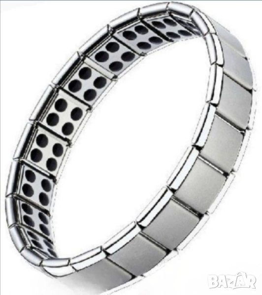 Гривна Fashion Guide МЕРКАТОР от титан с два реда германий 30 лева, снимка 1