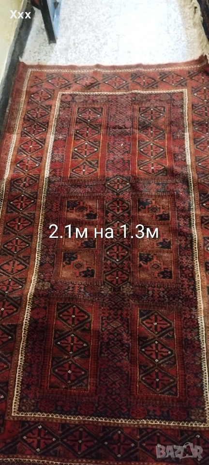 Ръчно тъкан вълнен килим.Антика за ценители., снимка 1