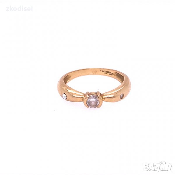 Златен дамски пръстен 2,7гр. размер:53 14кр. проба:585 модел:12492-5, снимка 1