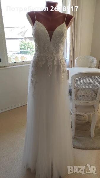 Нова булчинска рокля размер 38 S, снимка 1