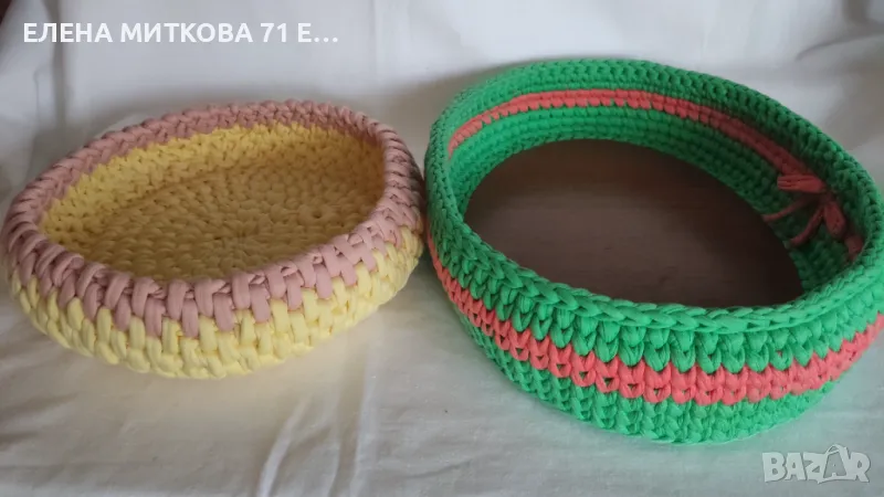 Hand made панери плетени на една кука, снимка 1