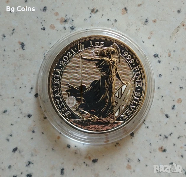 Сребро 1 OZ 2021 Британия , снимка 1