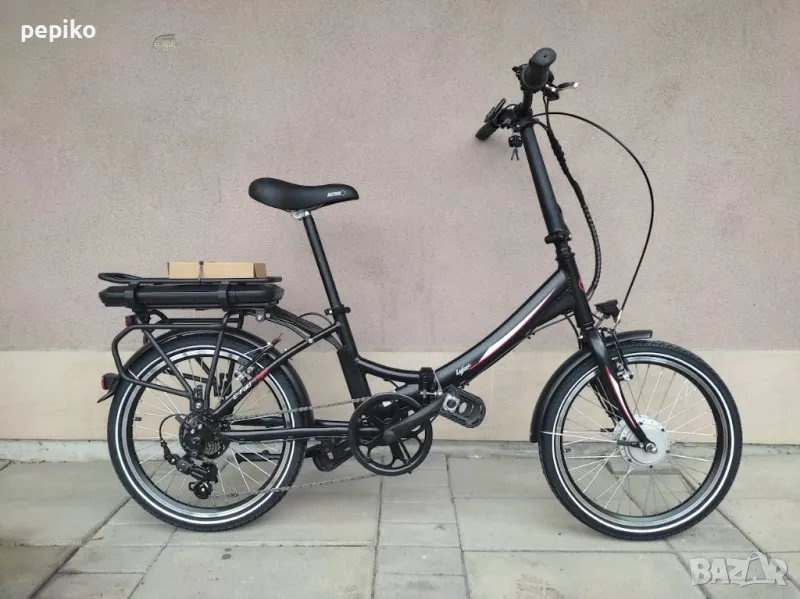 Продавам колела внос от Германия  алуминиев електрически тройно сгъваем велосипед LYFCO 20 цола, снимка 1