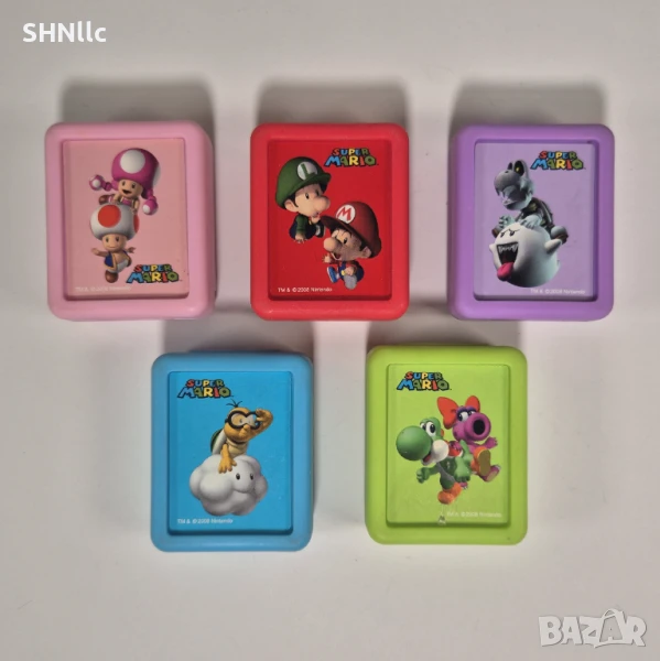 Nintendo DS - Super Mario пластмасови кутии за игри 5 бр, снимка 1