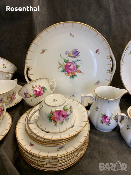 Десертен сервиз LUDWIGSBURG ръчно рисуван, произведен в периода 1919-1927 г., снимка 1