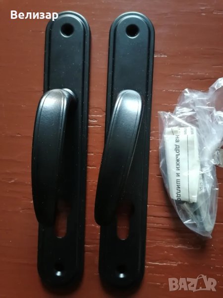 Дръжка за врата с шилд, Мирела 2 (90мм, черен цвят), снимка 1