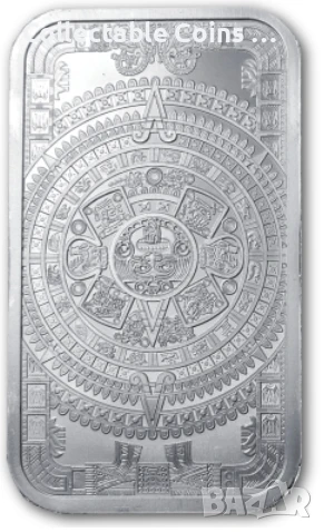 инвестиционно сребърно кюлче ацтеки 1 унция  , снимка 1