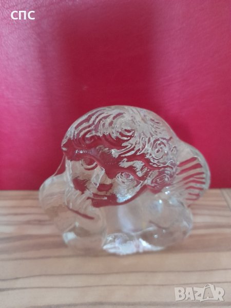 свещник пресовано стъкло , снимка 1