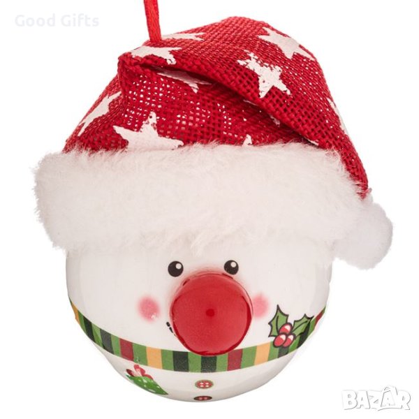 6 броя Комплект коледни топки, Снежен човек, 6.5см, снимка 1