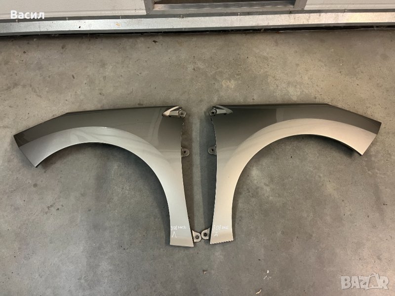 Преден ляв калник СВЕТЛОСИВ МЕТАЛИК Peugeot 308 SW Facelift 1.6 HDI Пежо 308 Комби Фейслифт 1.6 ХДИ , снимка 1