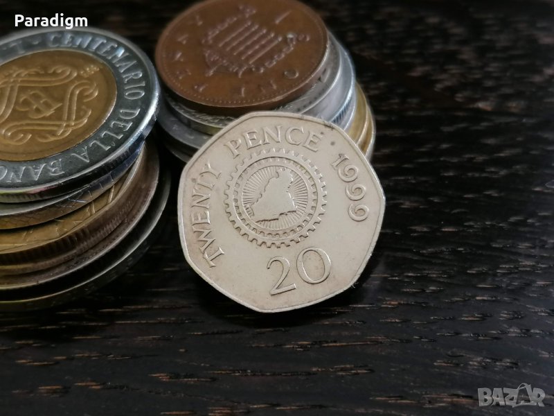 Монета - Остров Гърнси - 20 пенса | 1999г., снимка 1